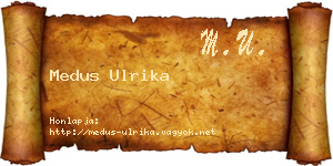 Medus Ulrika névjegykártya